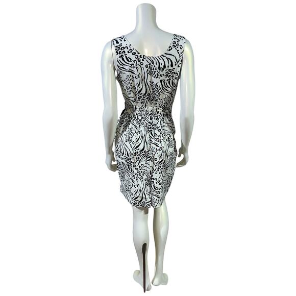 Vintage 80s 3-Piece Animal Print Suit Set Black White Zebra Leopard Small USA - Picture 4 of 16